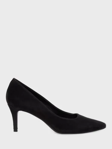 Hobbs Amy Suede Court Shoes, Black - Black - Female