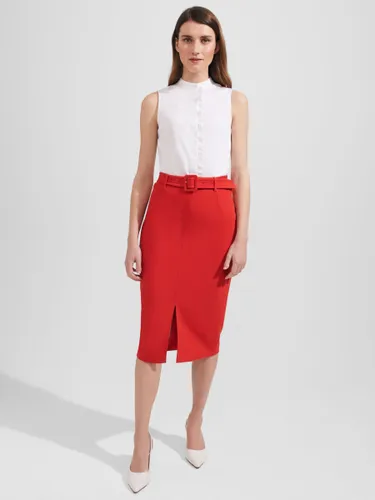 Hobbs Andie Pencil Skirt, Flame Red - Flame Red - Female