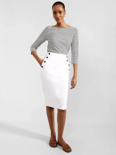 Hobbs Anita Pencil Skirt, White - White - Female