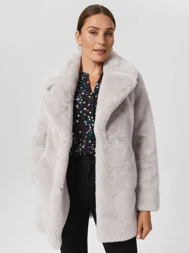 Hobbs Bethany Faux Fur Coat, Silver Grey - Silver Grey - Female