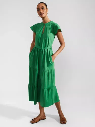 Hobbs Brodie Midi Jersey Dress, Green - Green - Female