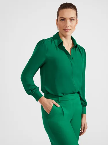 Hobbs Caitlyn Chiffon Shirt - Green - Female