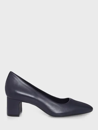 Hobbs Clemmi Leather Court Shoes, Navy - Navy - Female