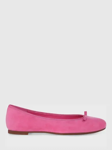 Hobbs Flo Suede Ballet Pumps - Party Pink - Female