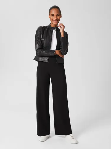 Hobbs Fran Leather Jacket, Black - Black - Female