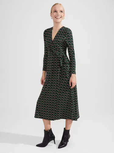 Hobbs Katalina Geometric Print Jersey Dress, Black/Multi - Black/Multi - Female