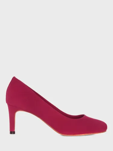 Hobbs Lizzie Suede Stiletto Heel Court Shoes - Jam Pink - Female