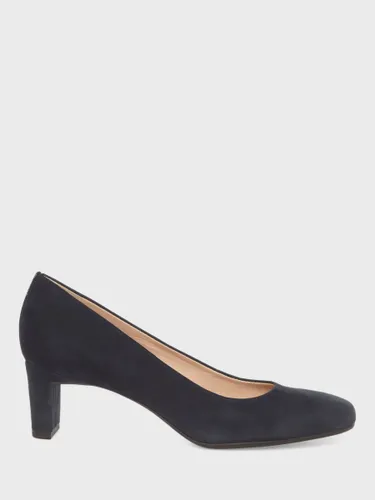 Hobbs Myra Block Heel Court Shoes - Navy Patent - Female