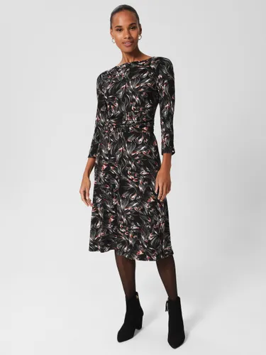 Hobbs Nala Abstract Print Jersey Dress, Black/Multi - Black/Multi - Female