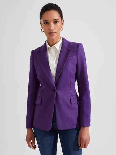 Hobbs Petite Jess Wool Jacket, Indigo Purple - Indigo Purple - Female