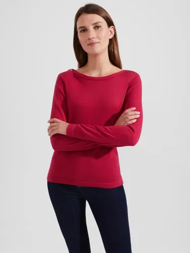 Hobbs Petula Wool And Cashmere Blend Jumper - Berry Red - Female