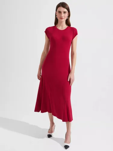 Hobbs Reena Plain Knit Dress, Berry Red - Berry Red - Female