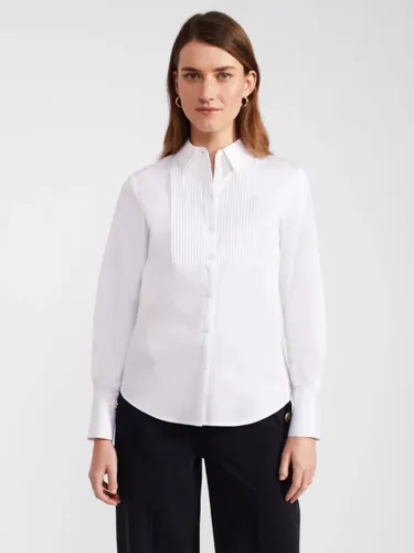 Hobbs Valerie Pleated Yoke Shirt, White - White - Female