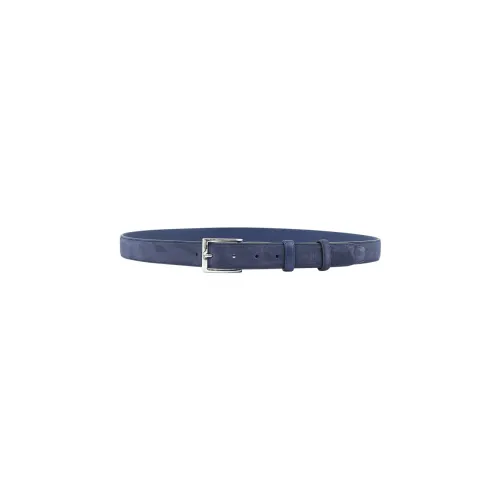 Hogan , Blue Suede Belt with Metal Buckle ,Blue male, Sizes: ONE