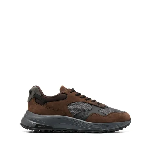 Hogan , Brown Hyperlight Panelled Low-Top Sneakers ,Brown male, Sizes: