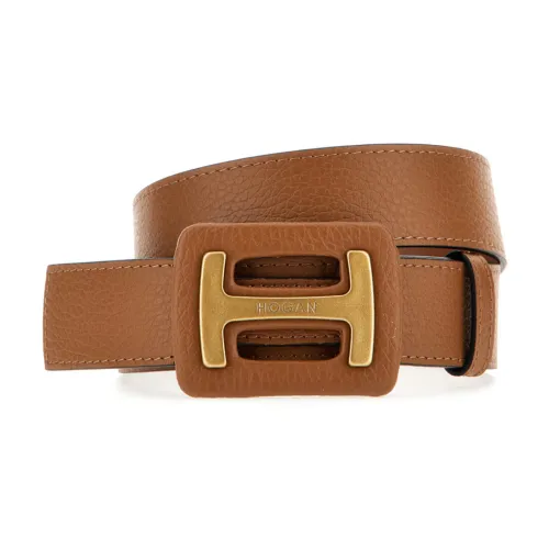 Hogan , Brown Leather Belts ,Brown female, Sizes: