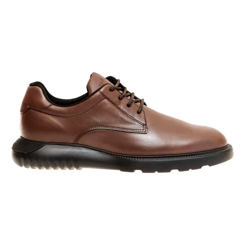 Hogan , Brown Leather Lace-Up Shoes