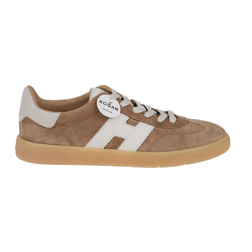Hogan , Brown Suede Sneakers Aw22 ,Brown male, Sizes: