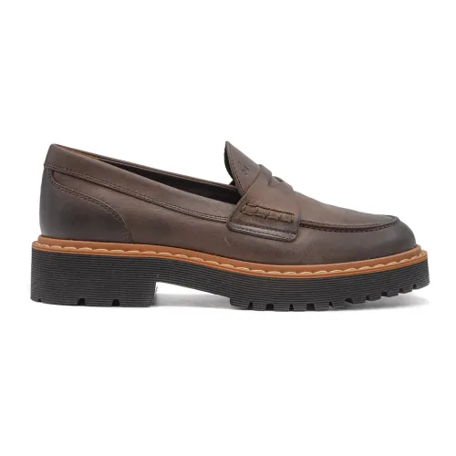 Hogan , Contemporary Urban Style Women Moccasin ,Brown female, Sizes: