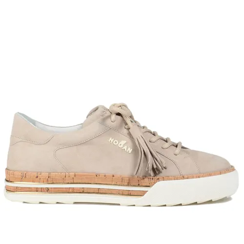 Hogan , Elevate Your Sneaker Game with these Logo Platform Sneakers ,Beige female, Sizes: