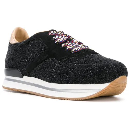 Hogan , Elevate Your Sneaker Game with Wedge Sneakers ,Black female, Sizes: