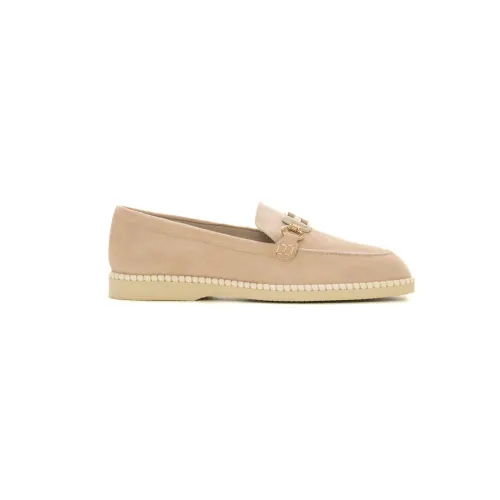 Hogan , Suede Loafer, Sophisticated and Comfortable ,Beige female, Sizes: