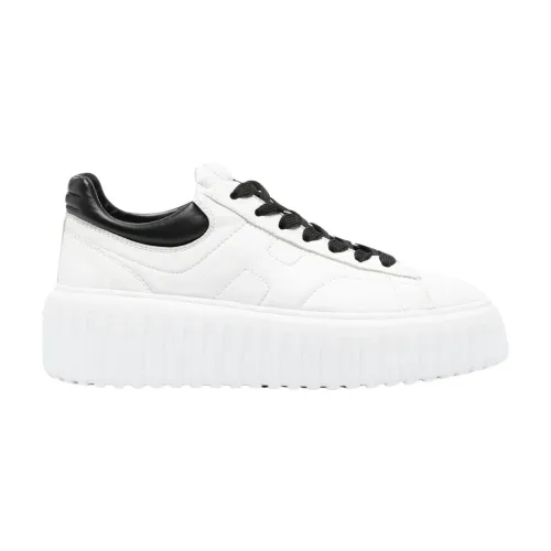 Hogan , White Logo-Embroidered Low-Top Sneakers ,White female, Sizes: