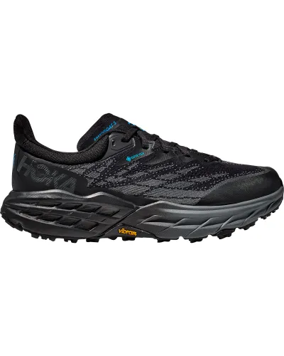 HOKA Men's Speedgoat 5 GORE TEX Trail Running Shoes - Black/Black