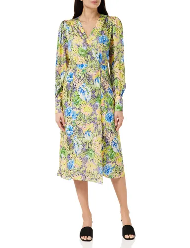 Hope & Ivy Womens The Katie Wrap Front Midi with Blouson