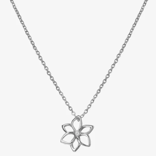 Hot Diamonds Amulets Silver Flower Pendant Necklace DP894