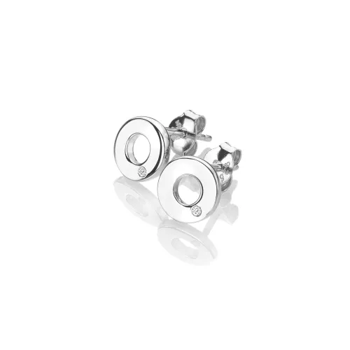 Hot Diamonds Diamond Amulets Sterling Silver Circle Earrings - Silver