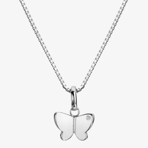 Hot Diamonds Flutter Silver Butterfly Necklace DP911