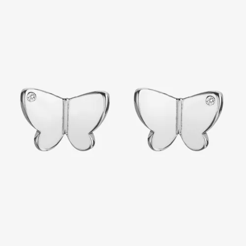 Hot Diamonds Flutter Silver Butterfly Stud Earrings DE732