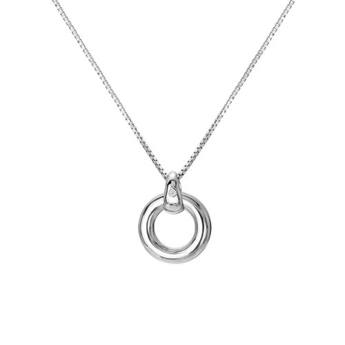 Hot Diamonds Forever Sterling Silver Circle Pendant Necklace - Silver