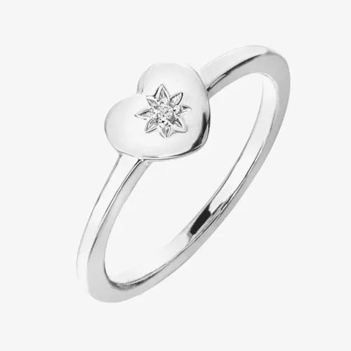 Hot Diamonds Sterling Silver Heart Icon Ring DR241/M