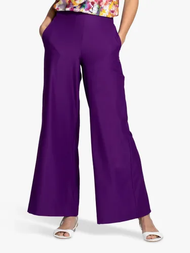 HotSquash Luxe-Lounge Wideleg Crepe Trousers - Purple - Female