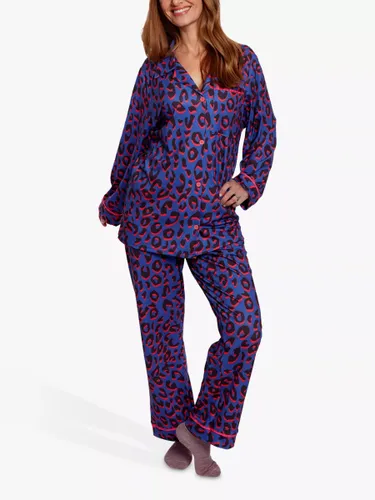 HotSquash Premium Jersey Pyjama Set - Blue Leopard - Female