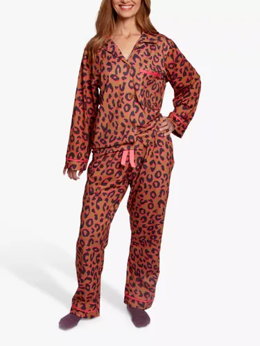 HotSquash Premium Jersey Pyjama Set - Brown Leopard - Female