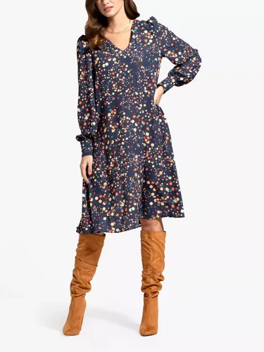 HotSquash Spot Print Chiffon Dress, Multi - Multi - Female
