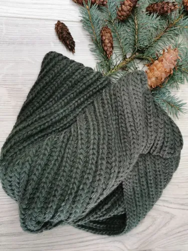 HotSquash Wool Blend Snood - Forest Green - Female
