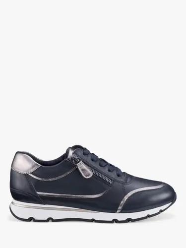Hotter Aspect Double Zip Trainers - Navy/Pewter - Female