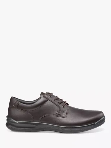 Hotter Burton II Classic Leather Lace-Up Derby Shoes - Dark Brown-le - Male