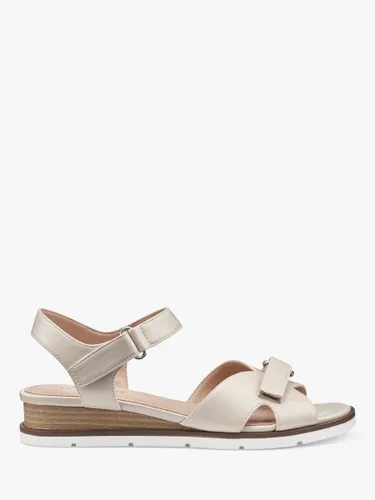 Hotter Syros Low Wedge Sandals - Ivory - Female