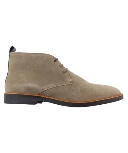 House of Cavani Mens Sand Suede Lace Up Chukka Boots - Beige