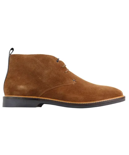 House of Cavani Mens Tan Suede Lace Up Chukka Boots