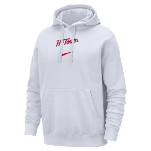 Houston Rockets Club Fleece City Edition Men's Nike NBA Pullover Hoodie - White - Cotton