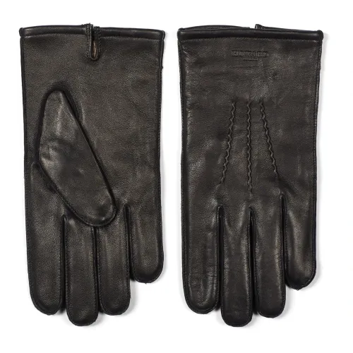 Howard London , Black Leather Gloves for Men ,Black male, Sizes: