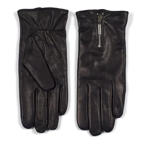Howard London , Black Leather Gloves for Women ,Black male, Sizes:
