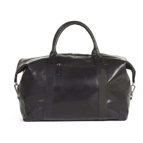 Howard London , Black Leather Weekend Bag ,Black male, Sizes: ONE SIZE