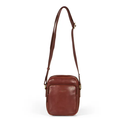 Howard London , Brown Leather Crossbody Bag ,Brown male, Sizes: ONE SIZE